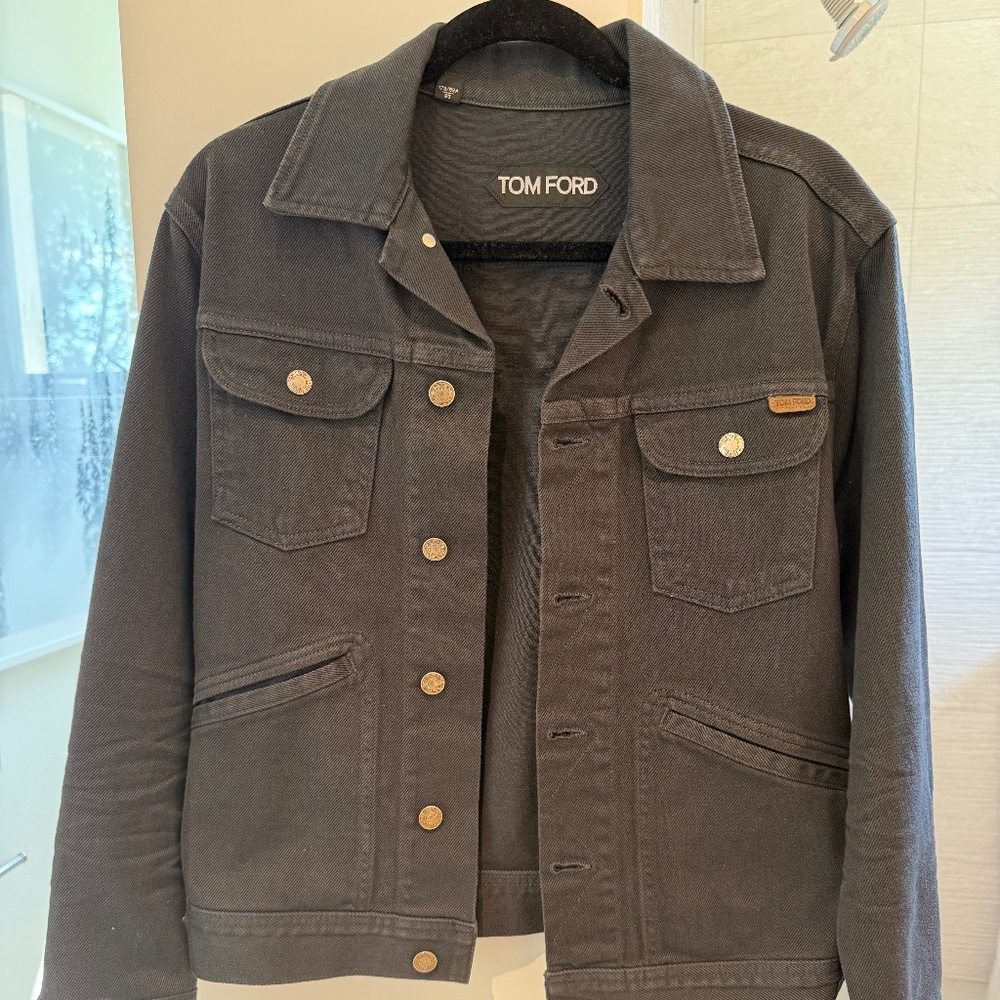 TOM FORD Stretch-cotton Moleskin Trucker Jacket